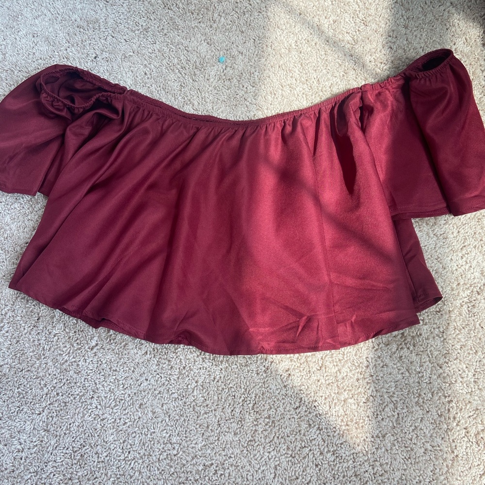 Off the shoulder crop top